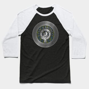 Clan Campbell Crest & Tartan Knot Baseball T-Shirt